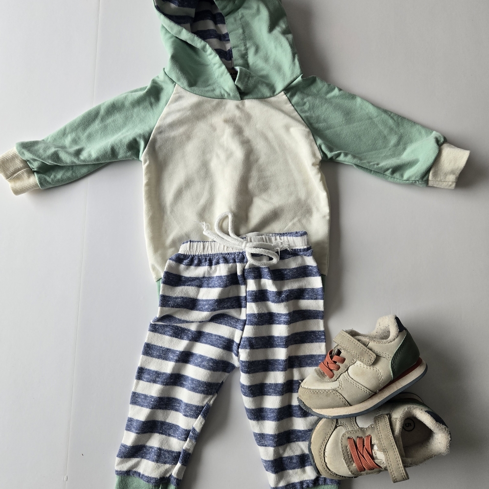 Striped Blue and White Kids Bottoms
